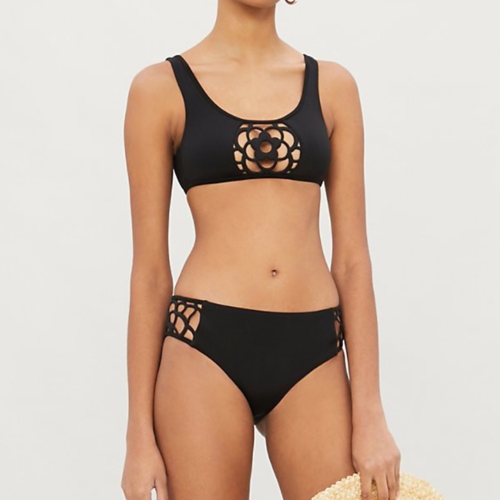 MYLA Rose Laser Cut Top & Street High-leg Bottom Bikini Set